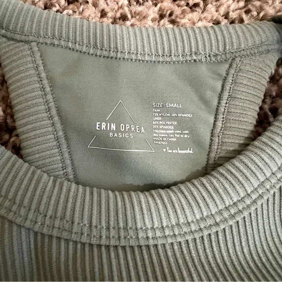 Erin Oprea Basics - Dark Sage Ribbed Workout Set - Picture 6 of 14